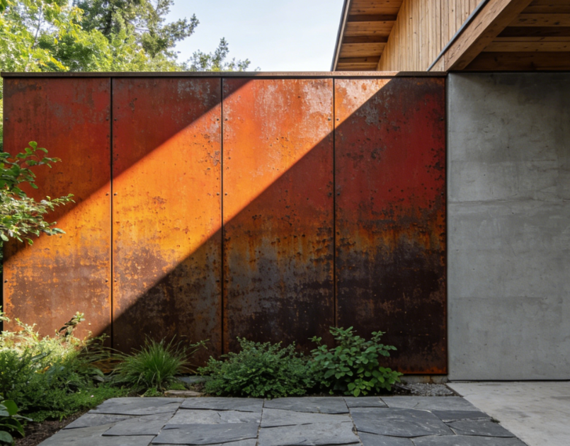 Natural Rust Finish Decorative Panels – Outdoor Walls with Enduring Character