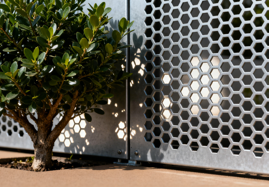 Limited Exposure Area Wall Fitted with Metal Sunshade and Controlled Vents: Optimizing Passive Cooling and Airflow Efficiency