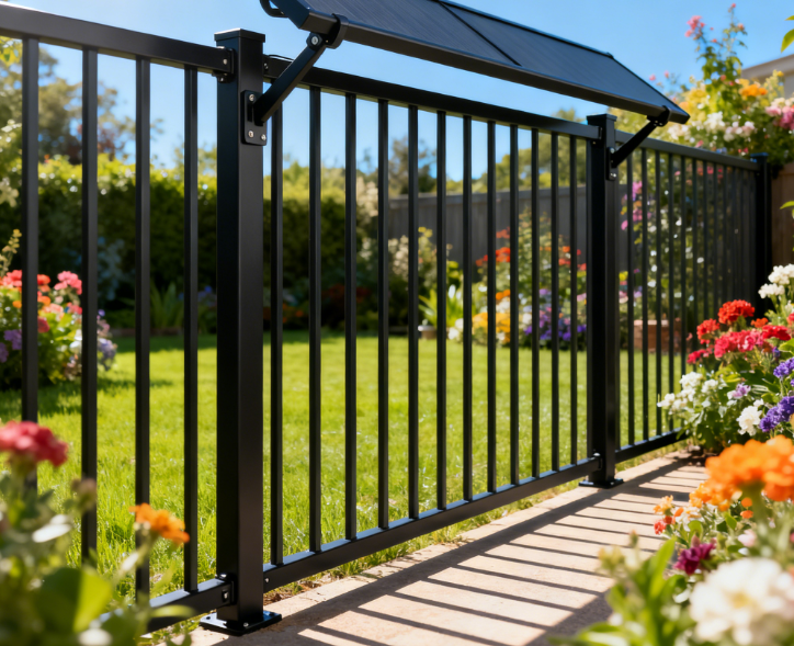 Metal Garden Fence with Perforated Ventilation Sections: Combining Security, Airflow and Garden Comfort