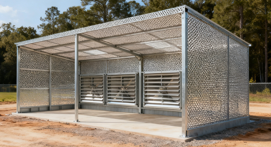 Metal Sunshade and Low-Output Ventilation Panels for Maintenance Zones – Advanced Application and Performance Analysis