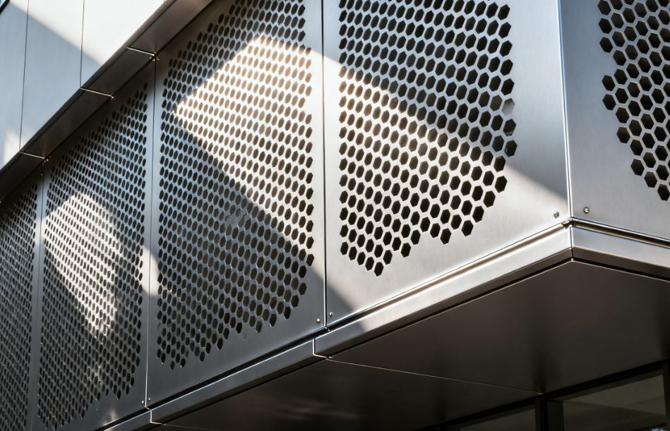 Metal Sunshade and Ultra-Low Airflow Facade Panels for Heat Retention Zones – Controlled Thermal Envelope for Energy Facilities