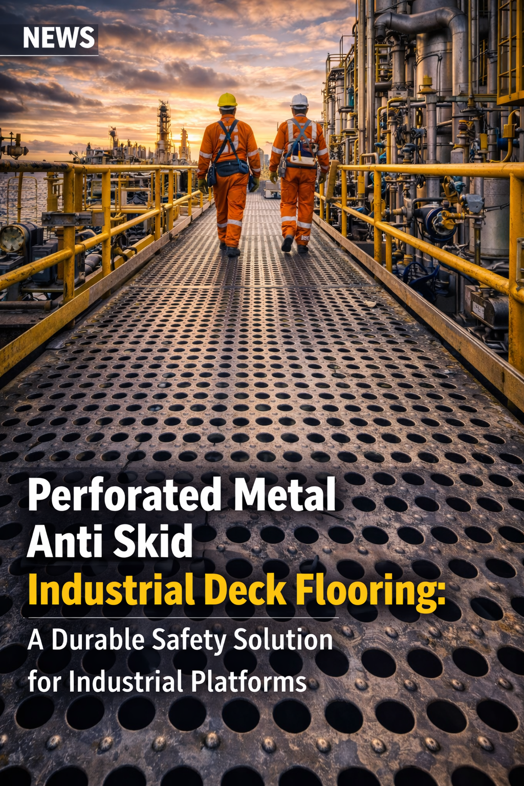 Perforated Metal Anti Skid Industrial Deck Flooring Safety Platform Panels