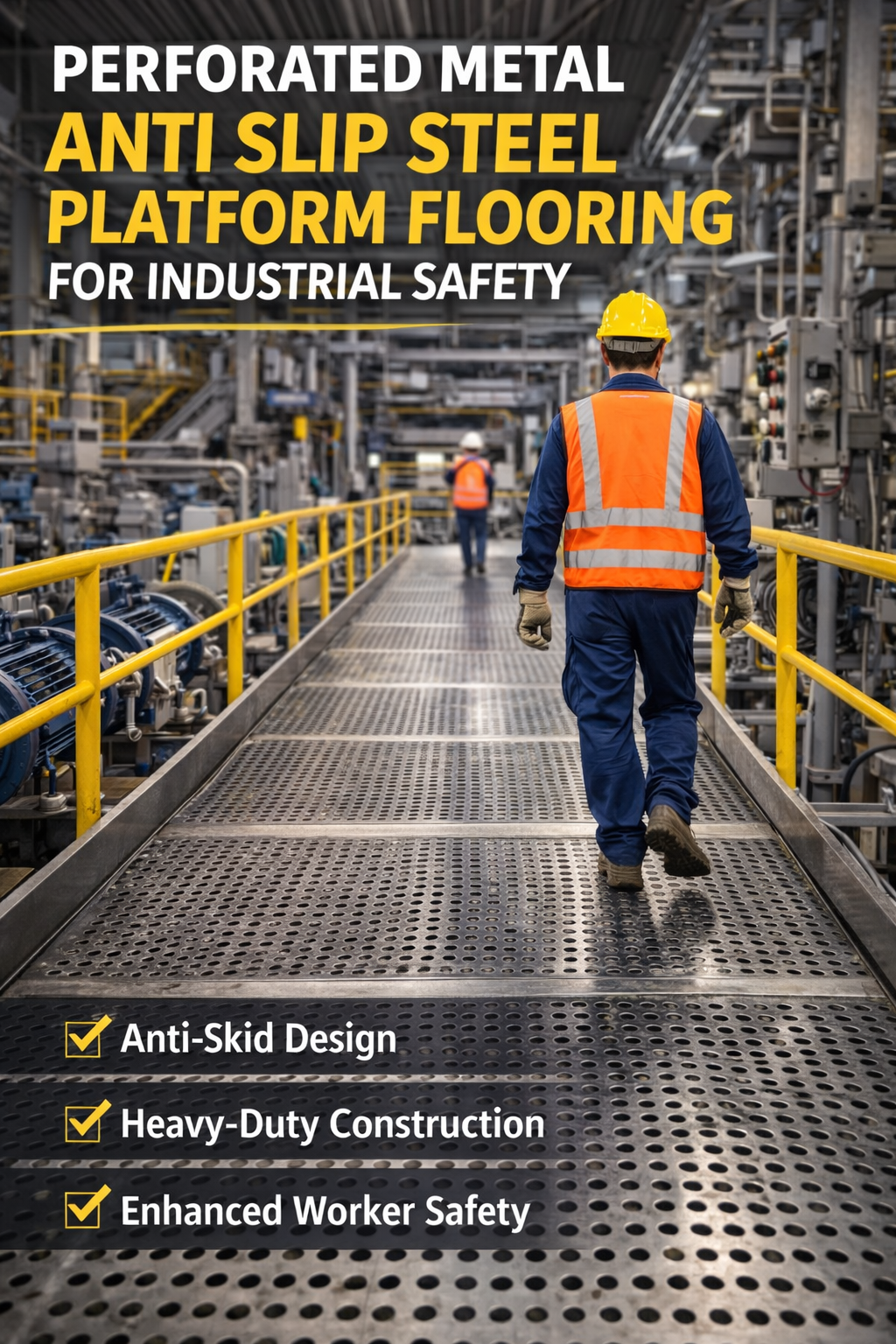 Perforated Metal Safety Flooring for Refinery Walkways and Petrochemical Platforms