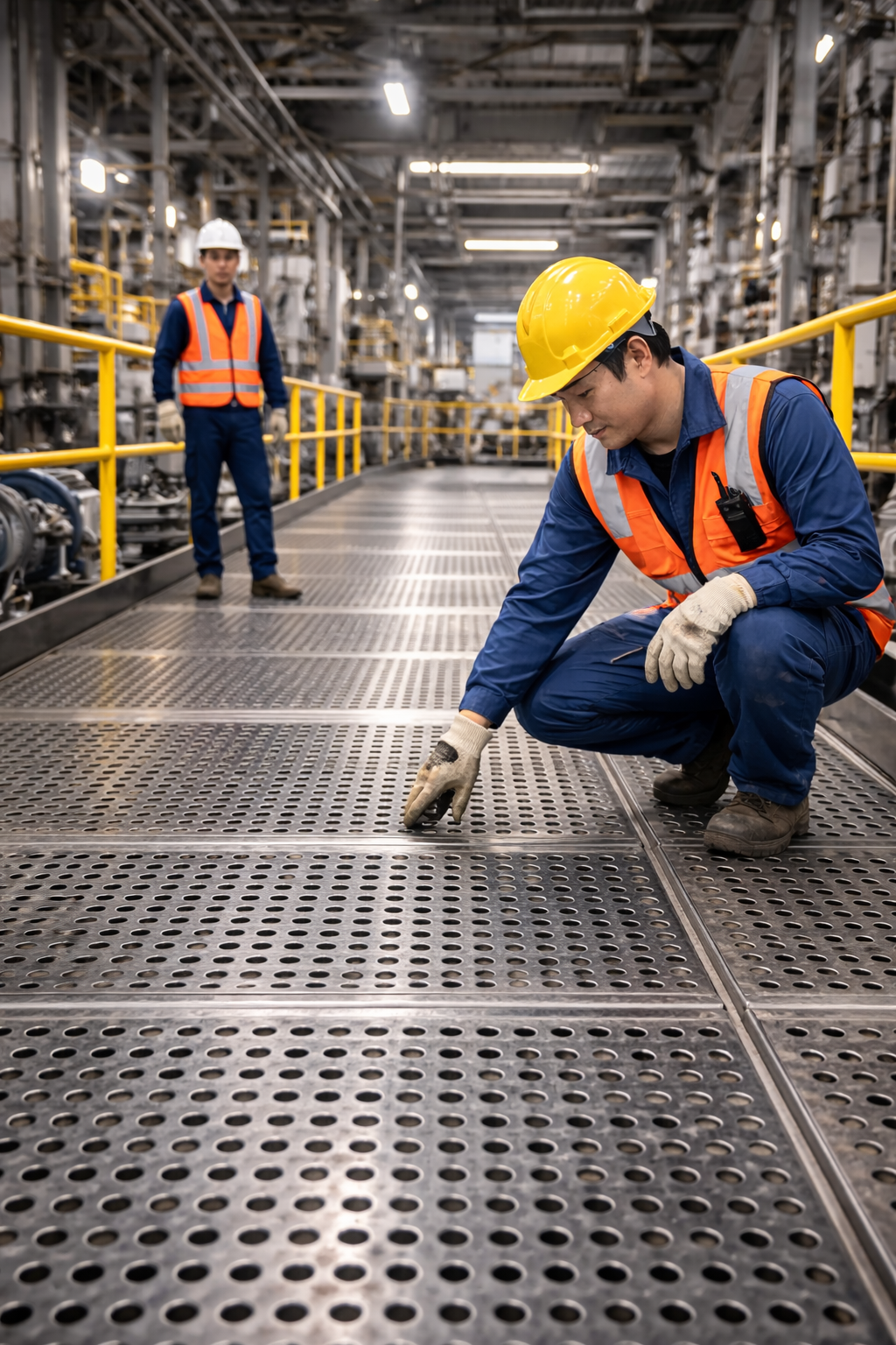 Perforated Metal Anti Skid Warehouse Platform Flooring for Industrial Storage Facilities