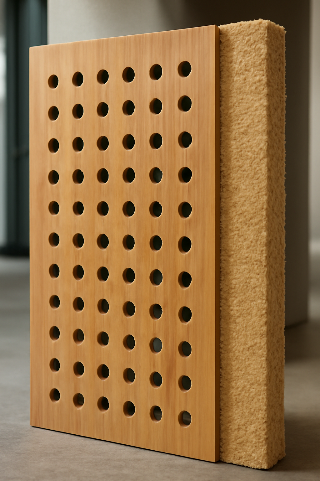 Perforated Panels with Jute Felt Layer for Improved Sound Absorption