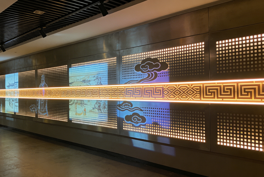 Rectangular Hole Perforated Wall Art for Museums – Interactive Architectural Storytelling