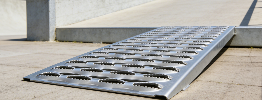 Serrated Perforated Aluminum Tread Plate for Ramp | Anti-Slip Inclined Walkway Flooring