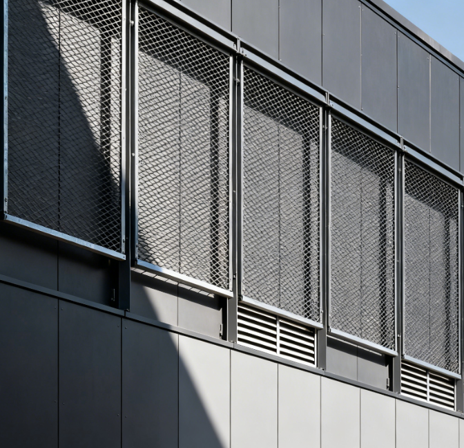 Small Annex Structure with Side-Mounted Metal Sunshade and Vent Slots: A Practical Approach to Energy-Efficient Envelope Design