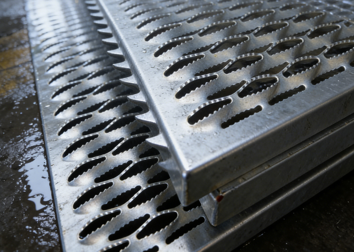 Stainless Steel Crocodile Mouth Hole Anti-Slip Perforated Sheets for Industrial Safety Flooring