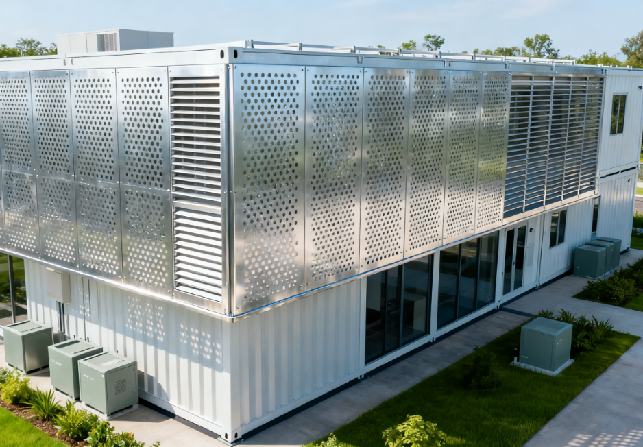 Ventilation Perforated Metal Cladding for Urban Projects