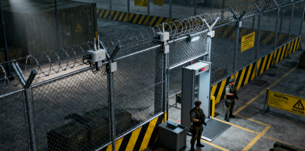 Wire Mesh Security Fence for Museum Rooftop Equipment Areas