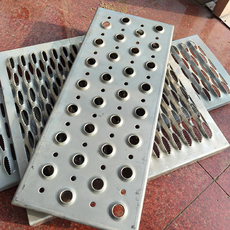Anti-slip punched plates