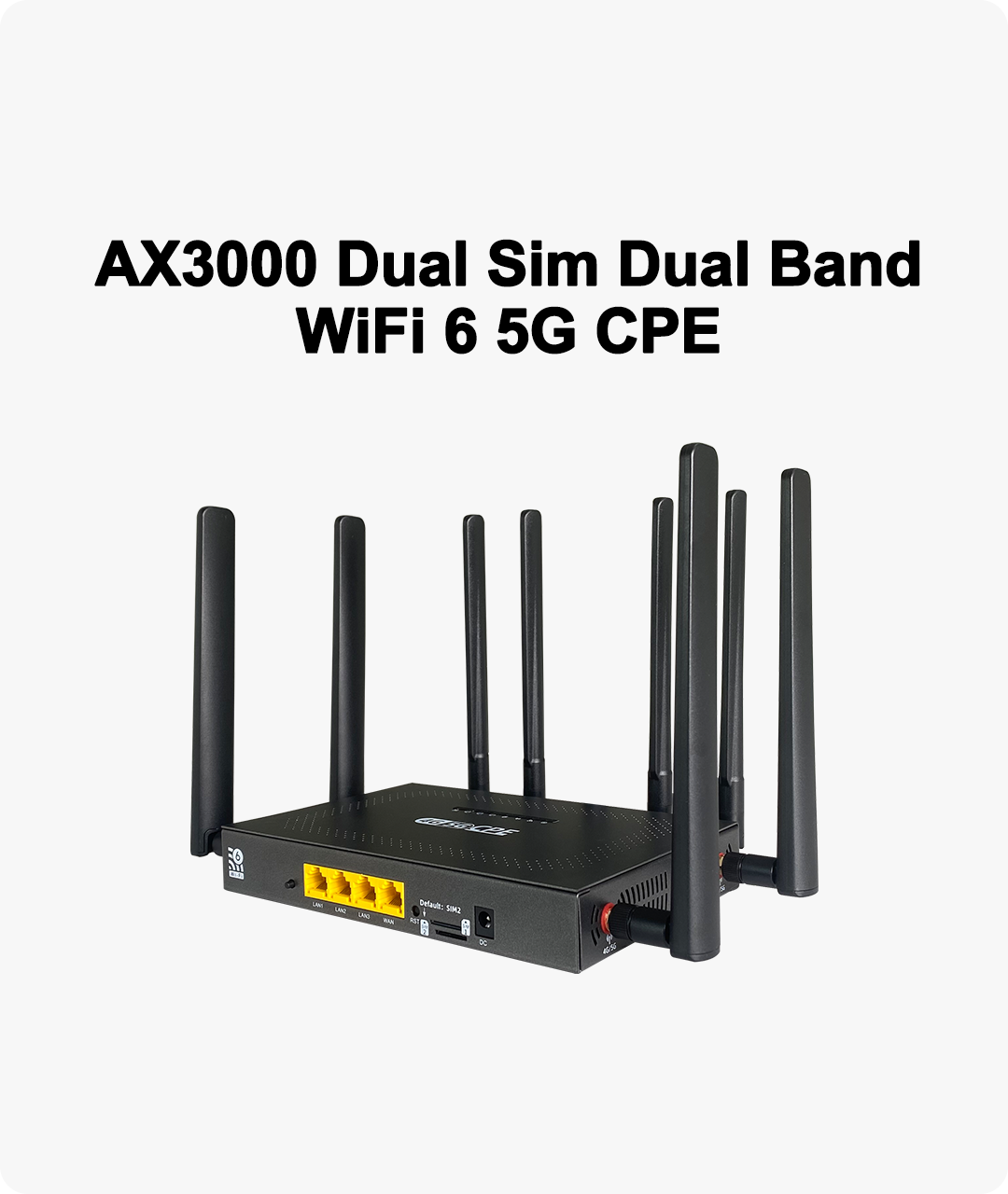 AX3000 Dual Sim Dual Band WiFi 6 5G CPE
