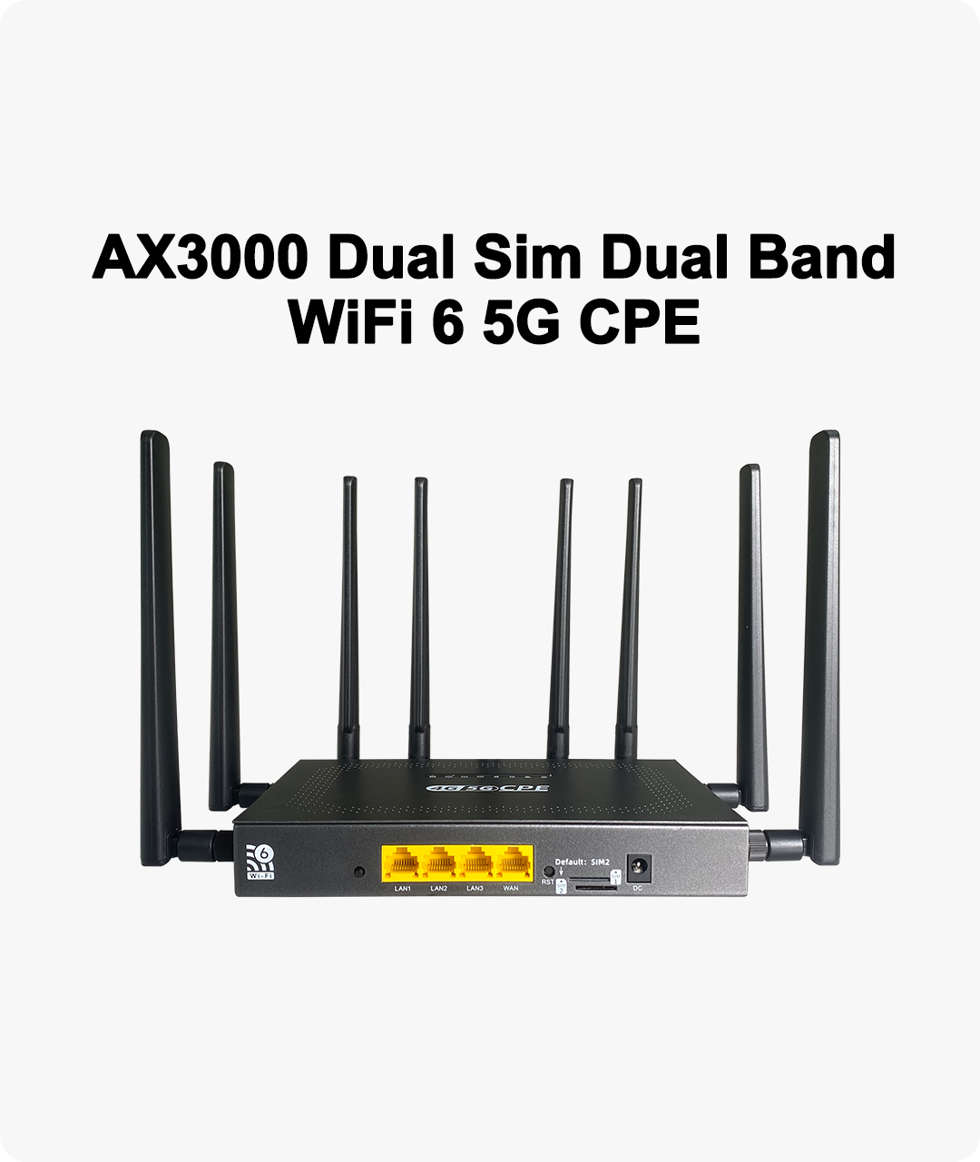 AX3000 Dual Sim Dual Band WiFi 6 5G CPE