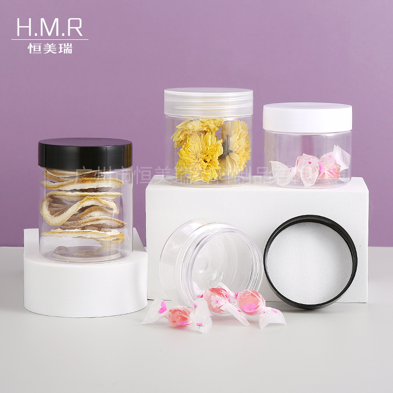 50ml/60ml/80ml/100ml/120ml Clear Plastic Storage Jars with Lids