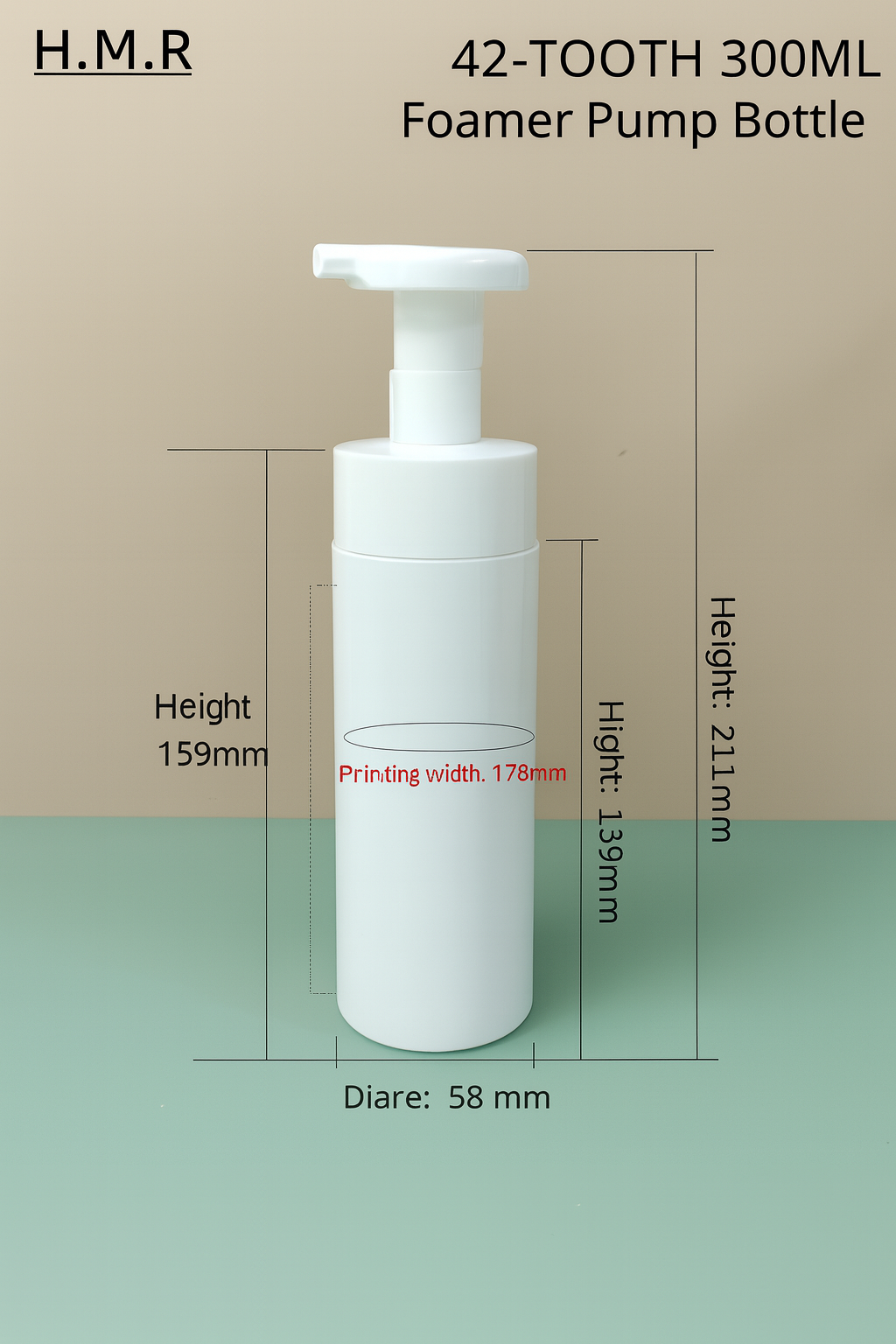 200ml/300ml Minimalist Foam Pump Bottle – Clear Plastic Refillable Dispenser for Soap or Cleanser