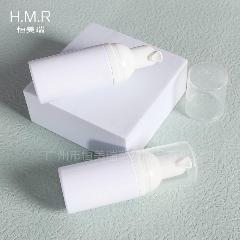30ml/50ml/60ml White Plastic Foaming Bottles with Angled Pump