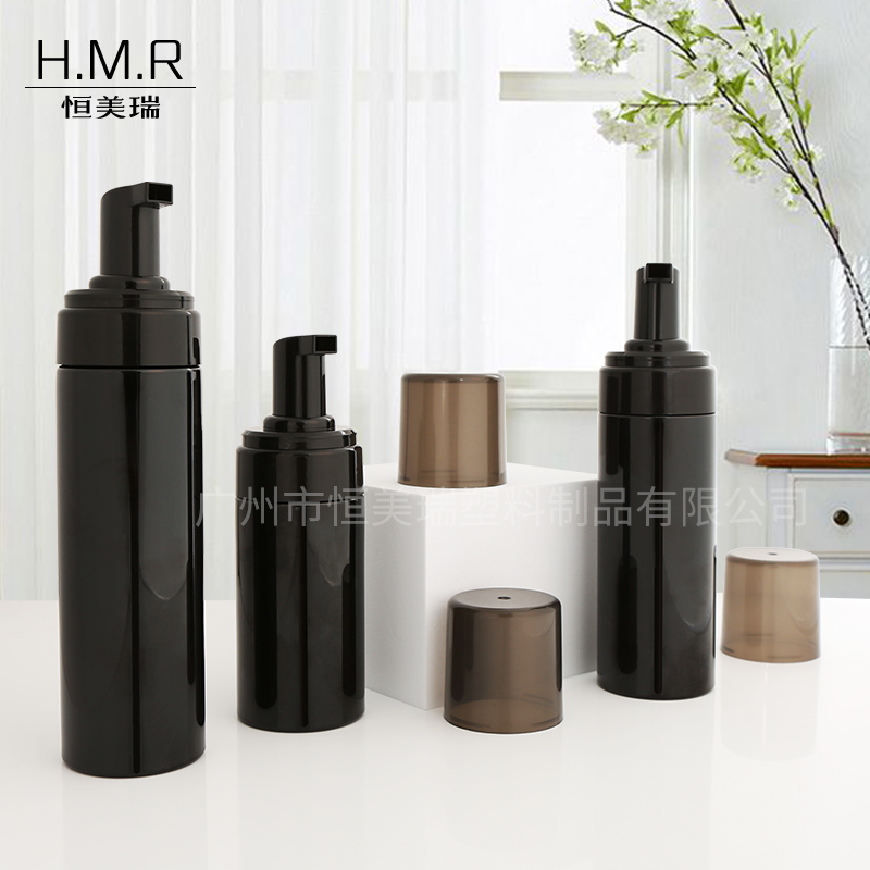 100ml/120ml/150ml/200ml Black Plastic Foam Pump Bottles