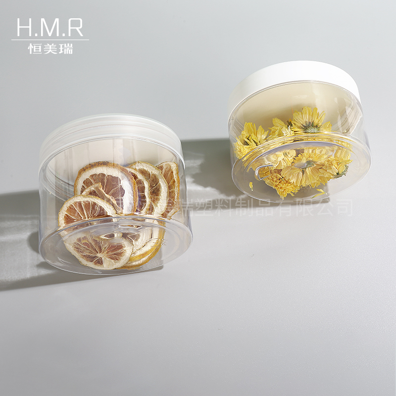 50ml/80ml/100ml/120ml/150ml/200ml/250ml/300ml Clear Plastic Storage Jars with Screw Lids