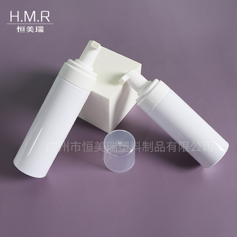 White Plastic Foaming Bottles with Slanted Nozzle