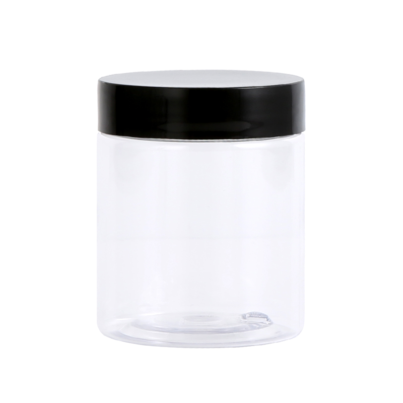 50ml/150ml Clear Plastic Storage Jars with White Screw Lids