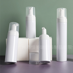 White Plastic Foaming Bottles with Slanted Nozzle