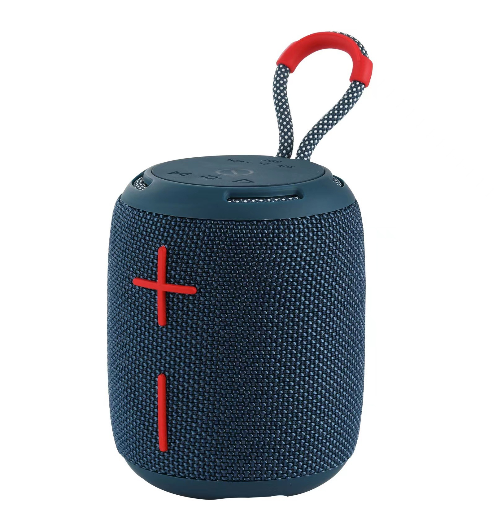New Portable Wireless Super Power Bass 5W Fabric Mesh 1200mah Powerful Rechargeable Speakers with RGB Color Lights for Camping