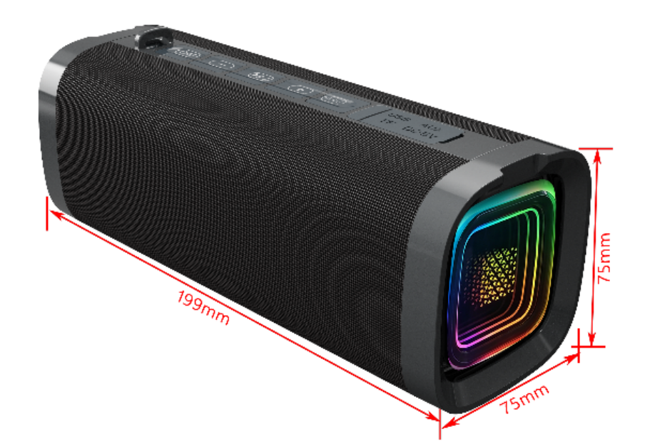 New RGB Atmosphere Light Bluetooth Speaker 30W Peak Power IPX5 Waterproof Portable Wireless Speaker （SP-7030）