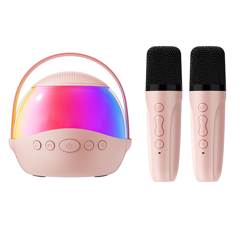 RGB Karaoke Speaker with Dual Wireless Microphones Bluetooth Party System
