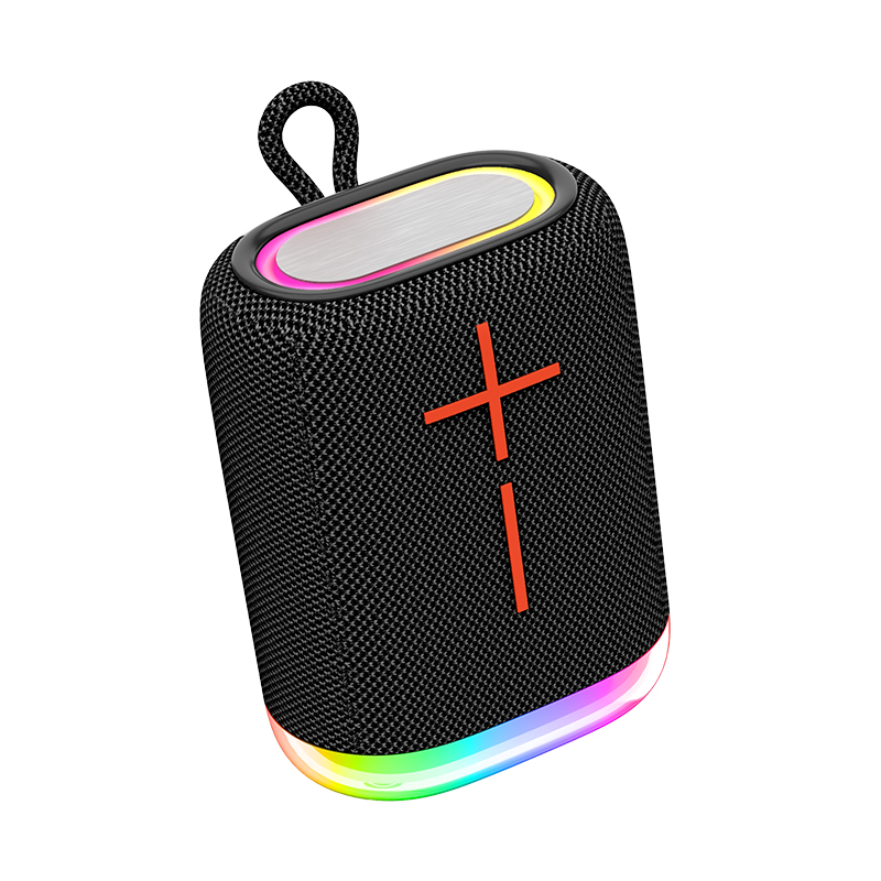 New Customizable Portable  Loud Deep Bass Cool Shocking RGB Lighting Outdoors Fashion Fabric Support OEM Logo Speaker