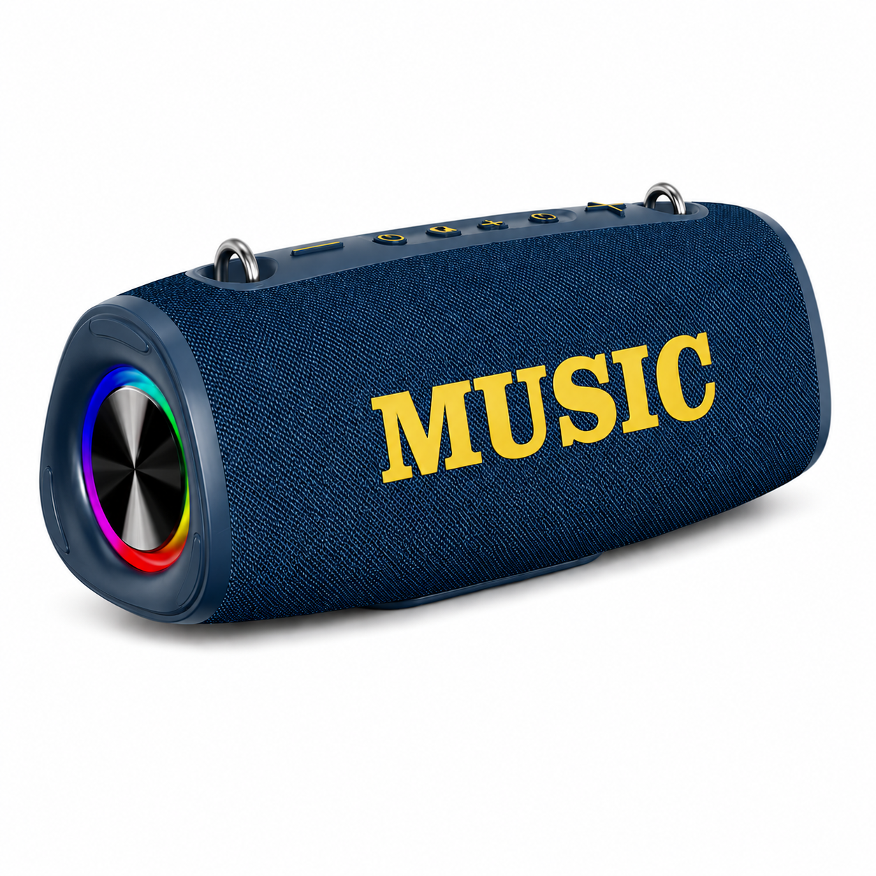 Portable RGB Bluetooth Speaker with Powerful Bass and Party LED Light
