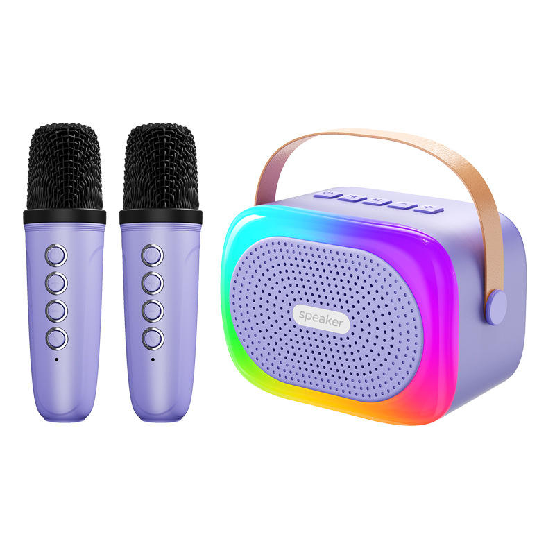 Wireless Karaoke Microphone Speaker Set with RGB Light Bluetooth Speaker