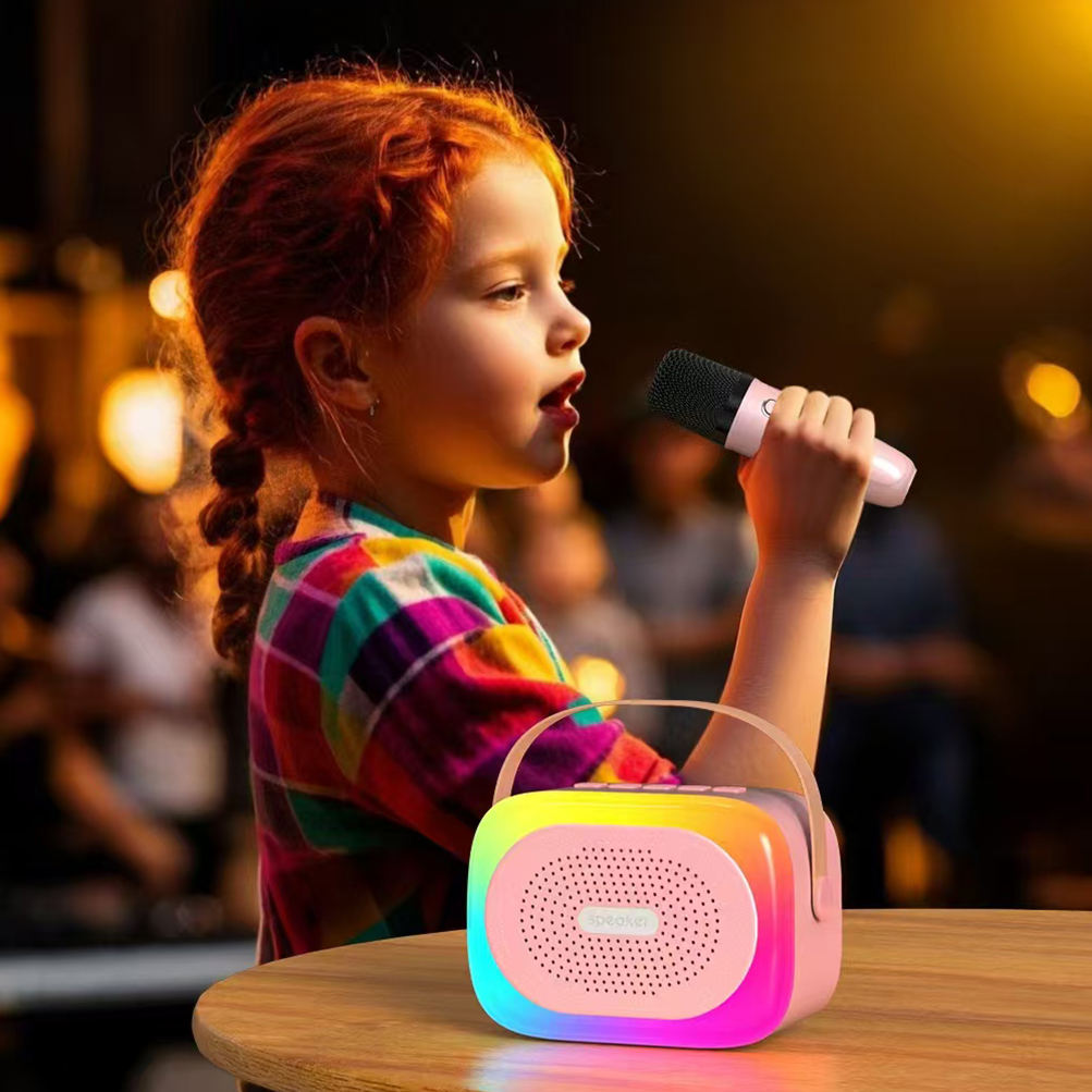 Wireless Karaoke Microphone Speaker Set with RGB Light Bluetooth Speaker