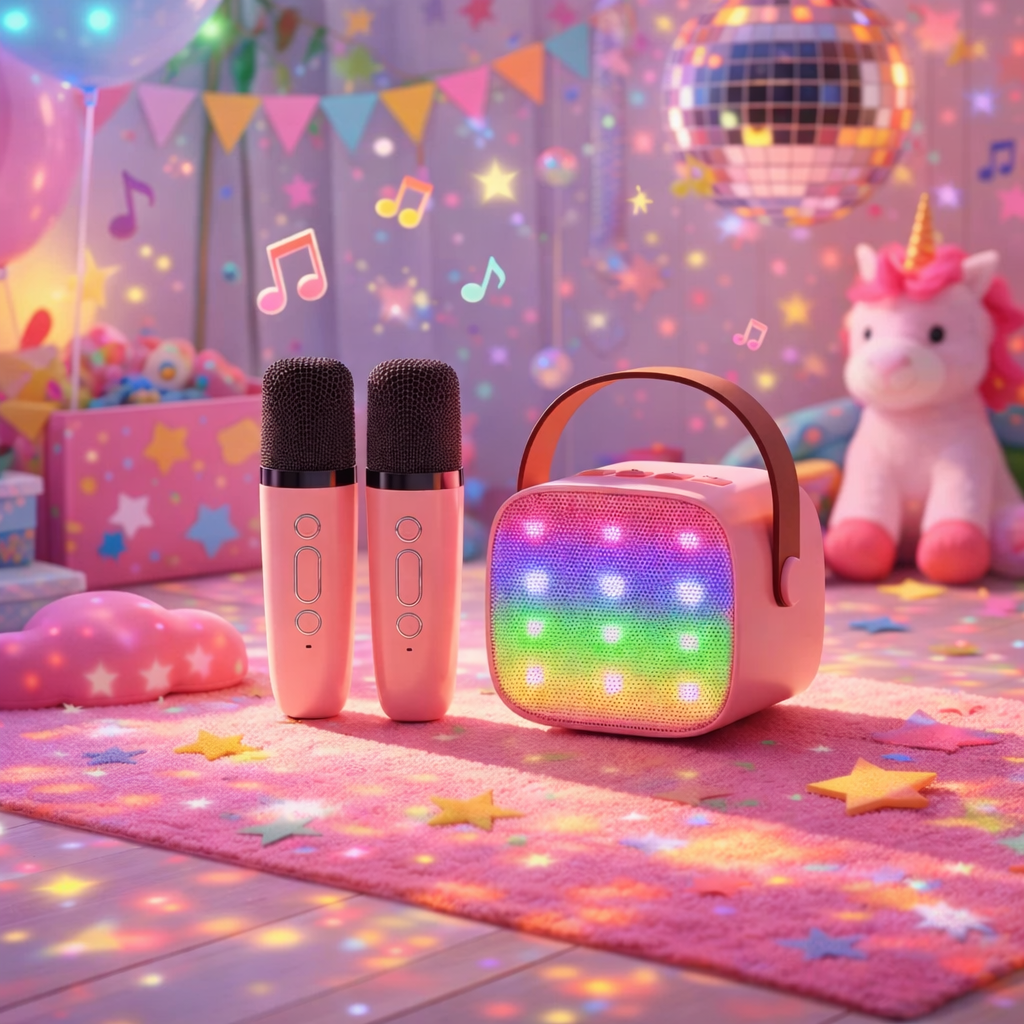 Karaoke Microphone Speaker Set with RGB Light Bluetooth Speaker