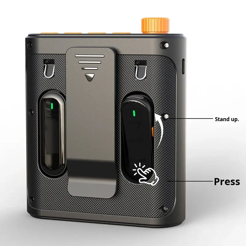 Portable Bluetooth Karaoke Speaker with Dual Wireless Microphones and 10 Hours Playtime