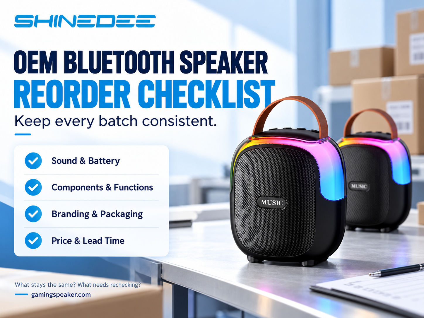 Reordering From a Bluetooth Wireless Portable Speaker Manufacturer: What Stays & What to Recheck