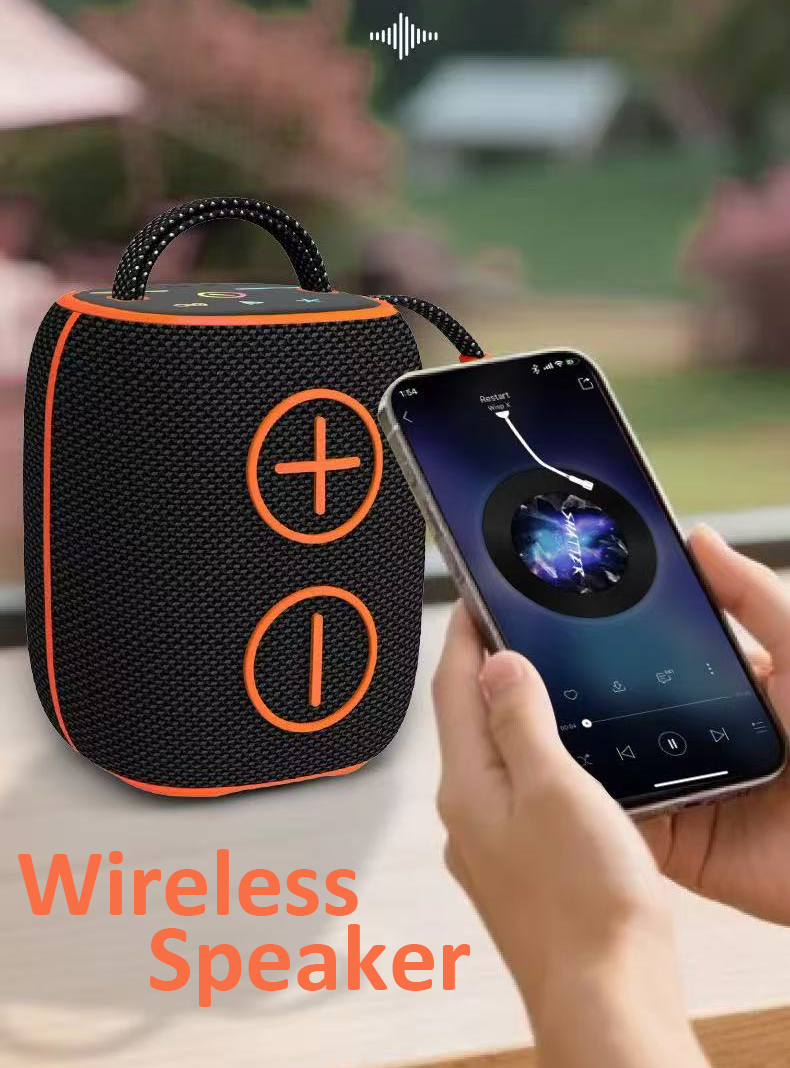 Party Fabric Professional Waterproof Portable Mini Wireless Bass Active Speaker for Outdoors Camping Travel