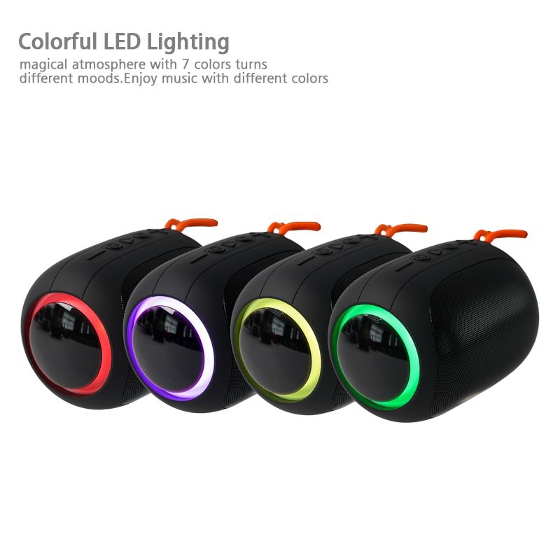 Portable Bluetooth Outdoor Speaker with RGB Light and Wireless Audio