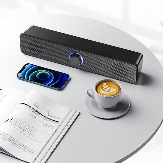 Popular OEM Wholesale Laptop Desktop Audio Woofer USB Computer Stereo Wired Blue Lights Soundbar Speaker Low-cost Manufacturers （SP-310）