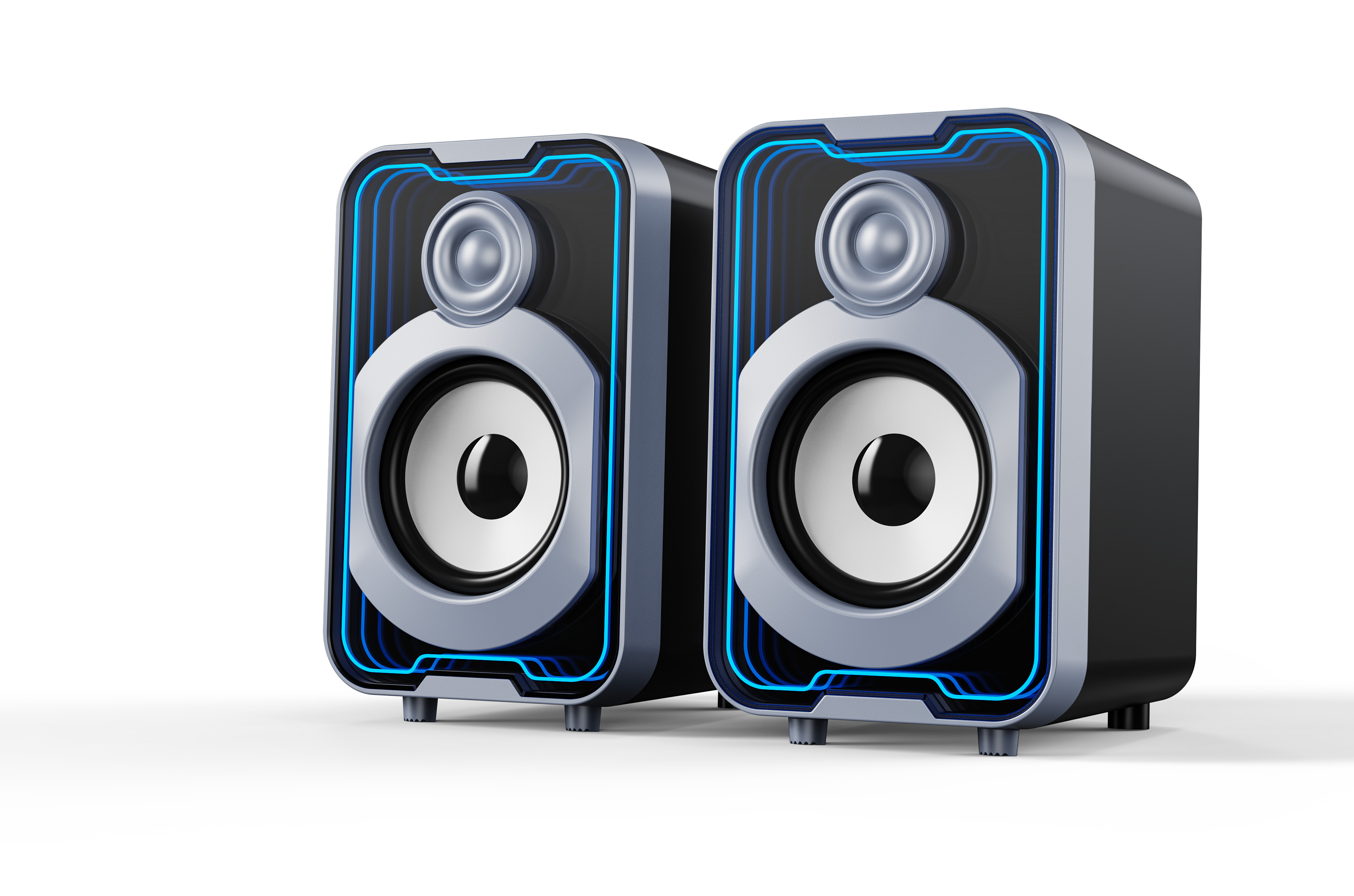 Modern RGB Gaming Setup Desktop Speakers