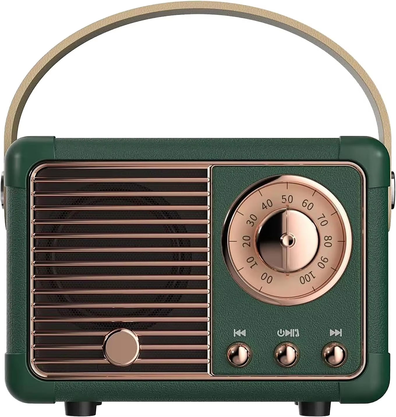 Compact Vintage Karaoke Bluetooth Speaker, Portable Handle Design, Supports Audio Output for Home Decor & Music