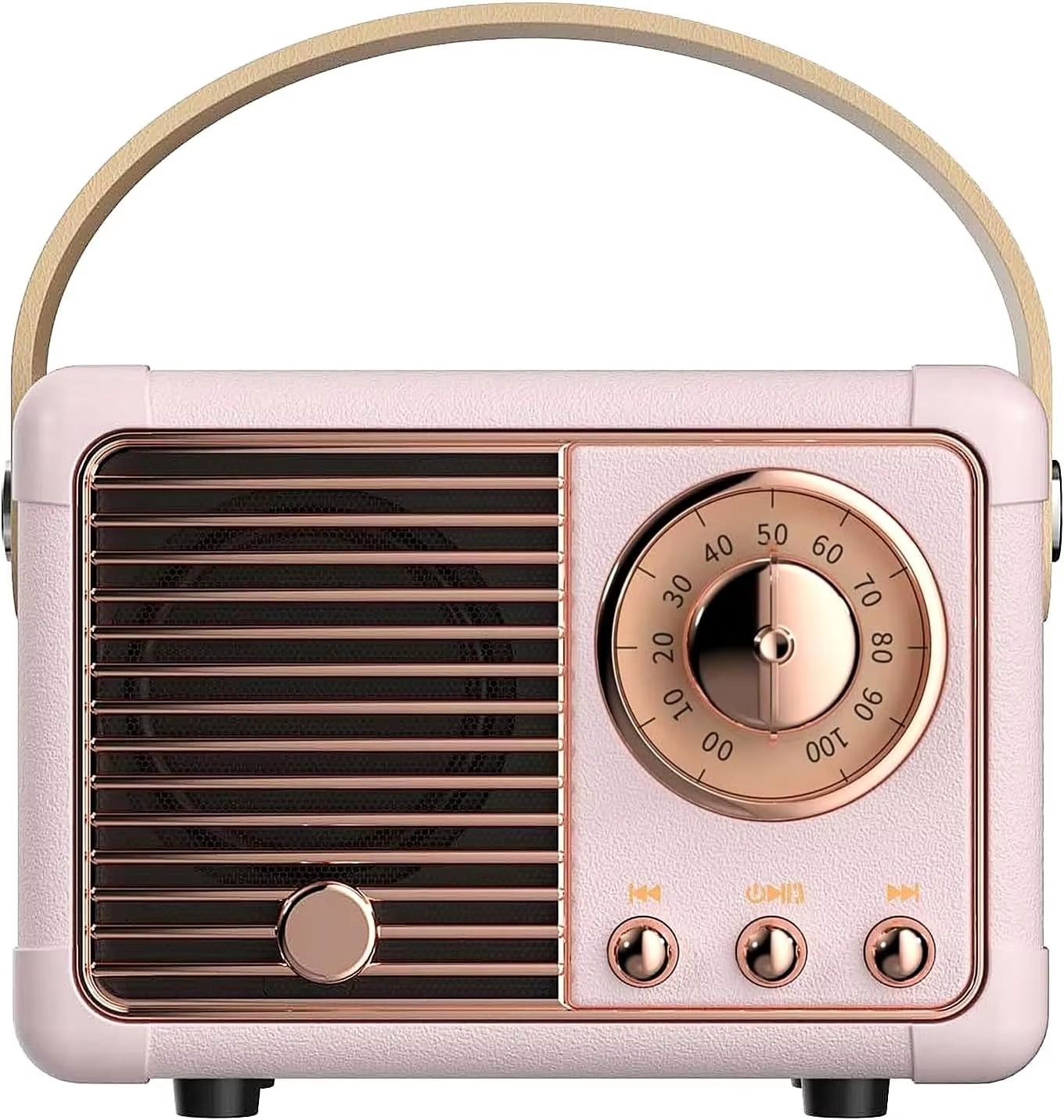 Compact Vintage Karaoke Bluetooth Speaker, Portable Handle Design, Supports Audio Output for Home Decor & Music
