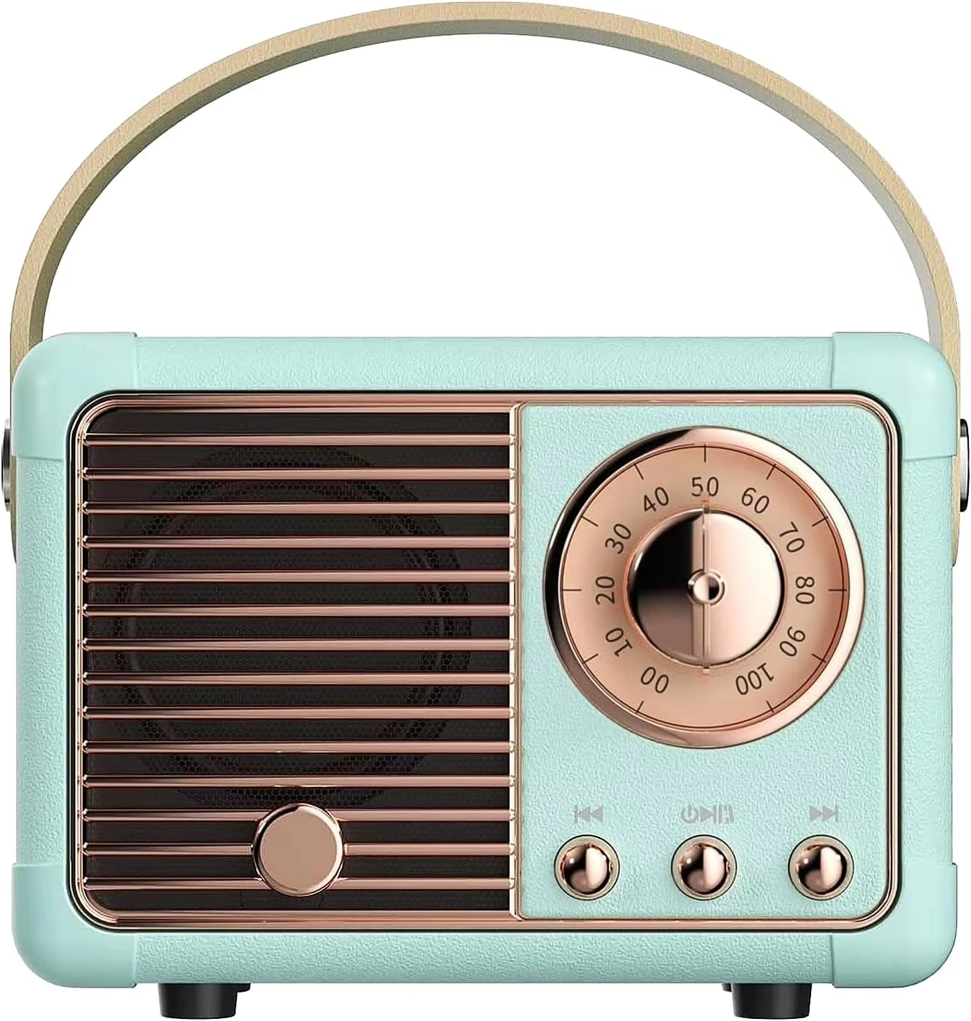 Compact Vintage Karaoke Bluetooth Speaker, Portable Handle Design, Supports Audio Output for Home Decor & Music