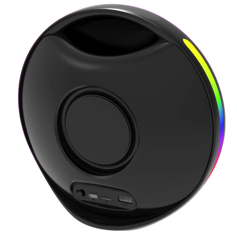 Wholosale In Stock Satellite-shaped Bt Speaker Wireless Fabric RGB Speaker and Subwoofers Desktop Mini Excellent Speaker （SP-5928）