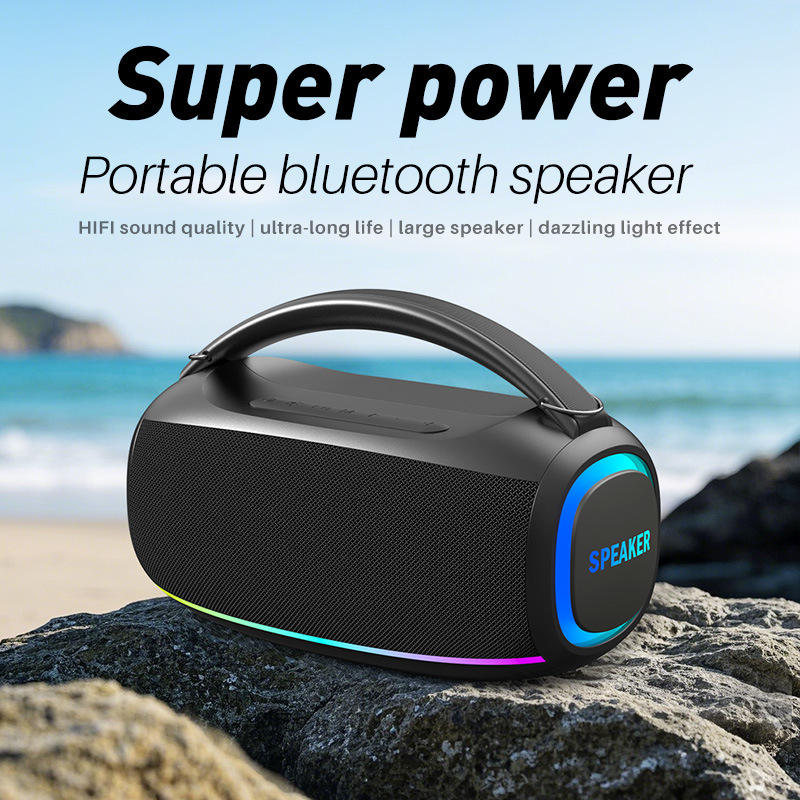 OEM 40W Black Bluetooth Wireless Portable Speaker with Dual Microphones and RGB Light OEM SUPPLIER