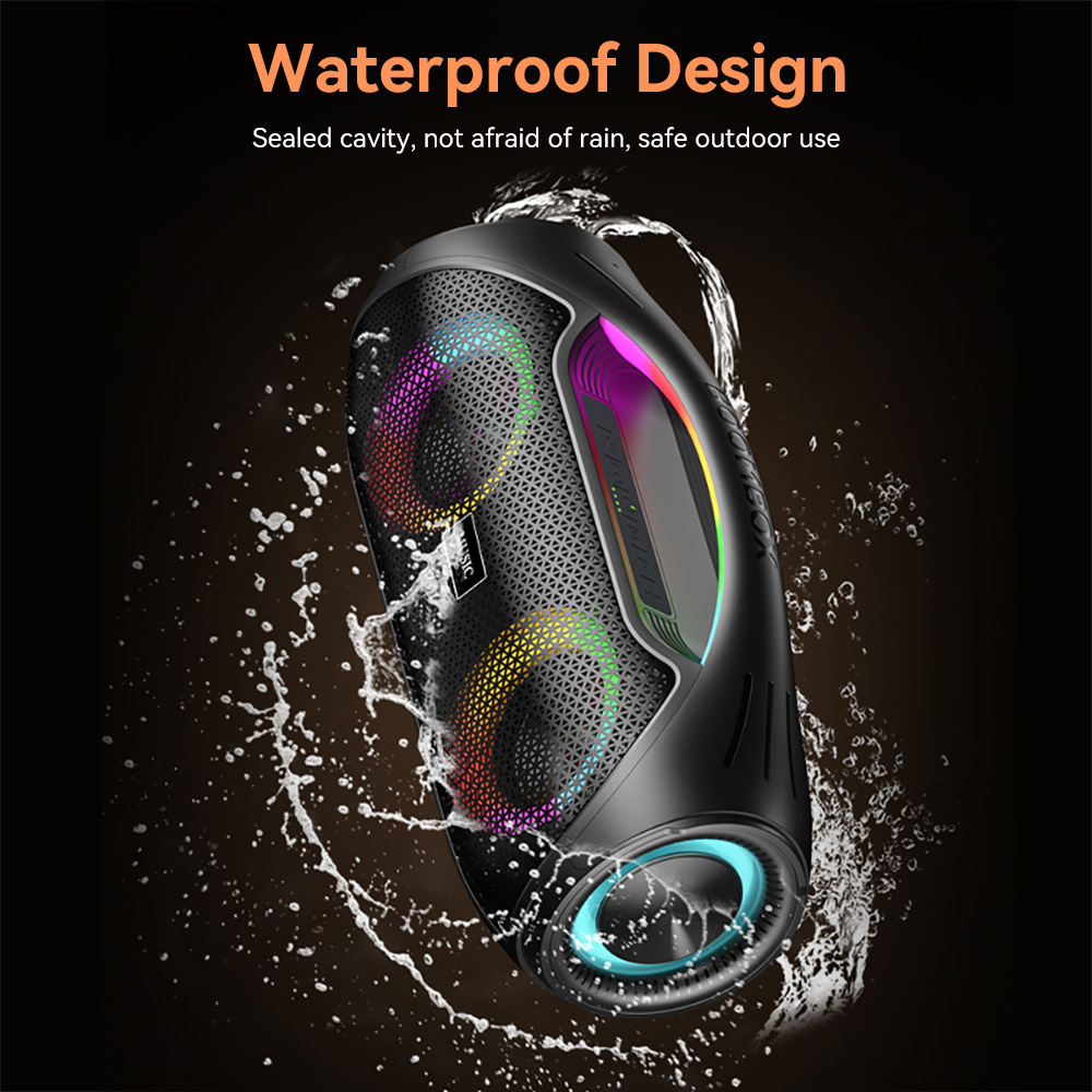 OEM 30W Boombox Stereo Hifi Portable Wireless Speaker RGB Breathing Light Waterproof Deep Bass for Outdoor Party with 2 Microphones