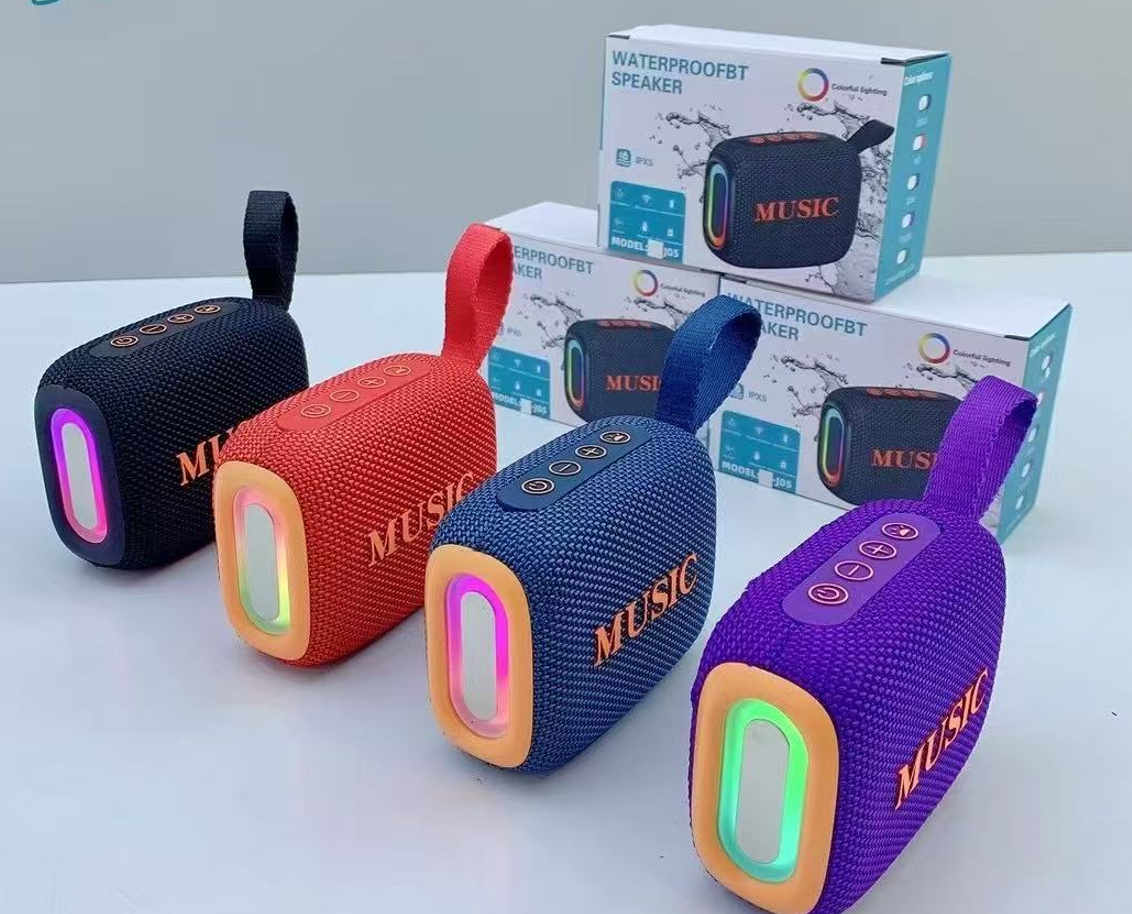 OEM High-Quality IPX5 Water-Resistant Wireless Bluetooth Portable Stereo Speaker with Powerful Bass and Colorful RGB Lights