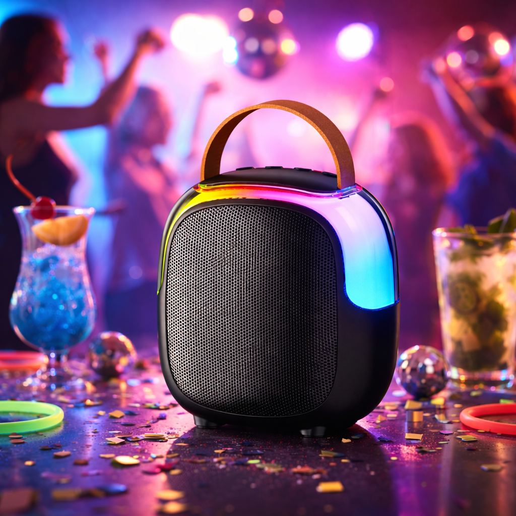 Factory Price Mini Wireless RGB LED Lighting Portable Speaker Pendable New Cross-Border Source Plastic 5W Speaker