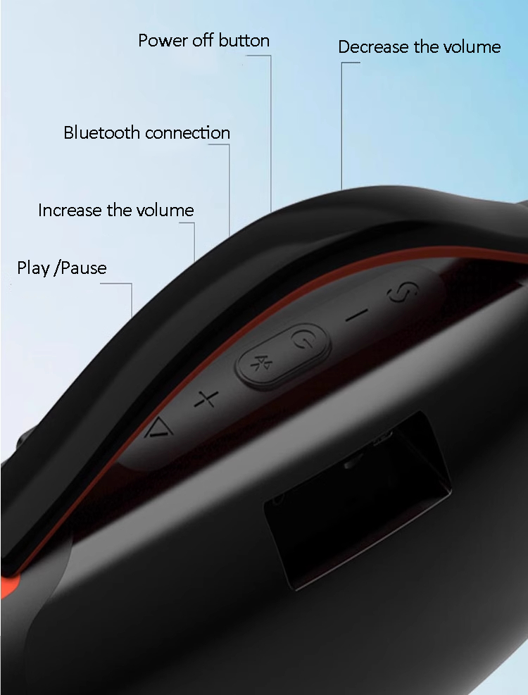 Large Capacity Outdoor Portable Handheld Bluetooth Speaker 20W High Power Dual Speakers with Subwoofer Superior Sound Quality