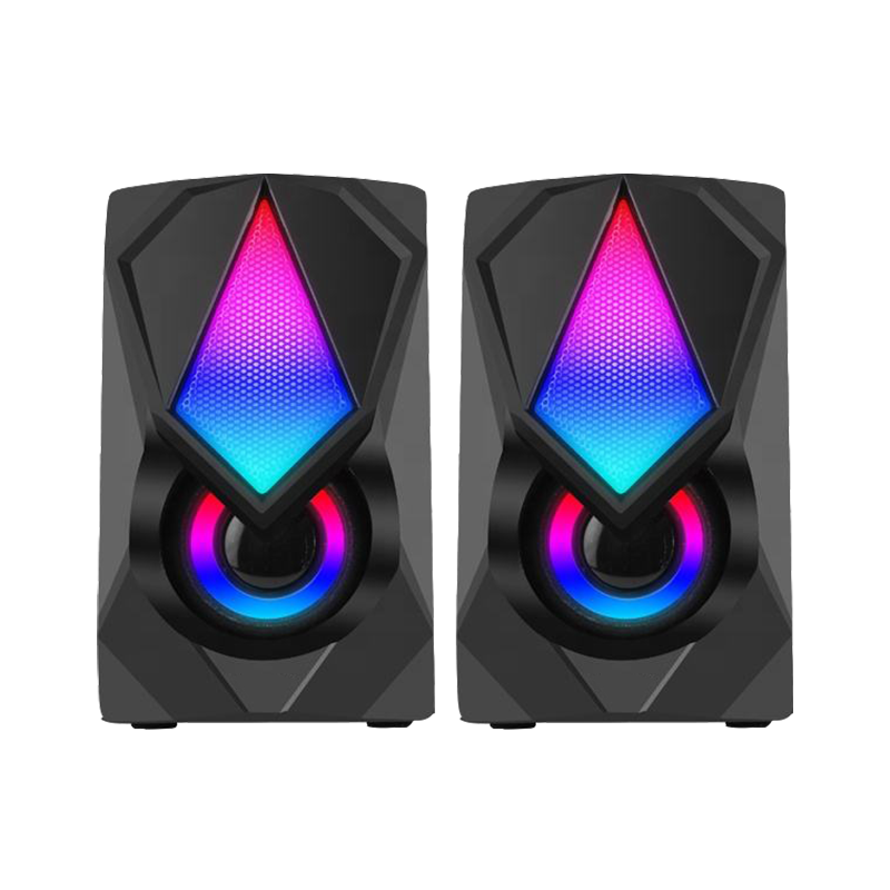 RGB Gaming Stereo Speaker with LED Light Desktop Speakers (SP-5019)